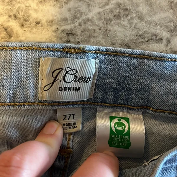 J. Crew Lightwash Skinny Jeans Size 27 Tall - Image 3