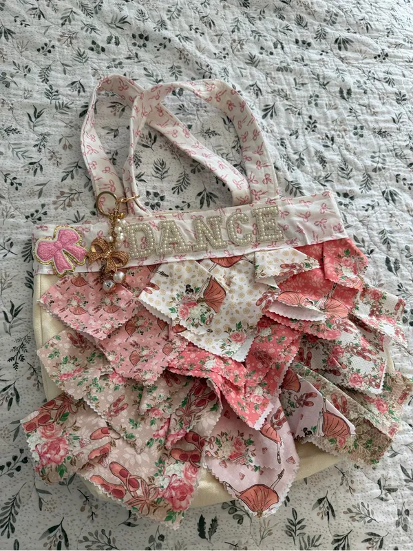 Handmade Bag With Handkerchief “Dance” Lover Tote Canvas Bag - Image 9