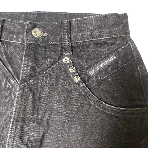 Vintage Rocky Mountain Black Denim High Rise Jeans Tall / Long Inseam - Image 2