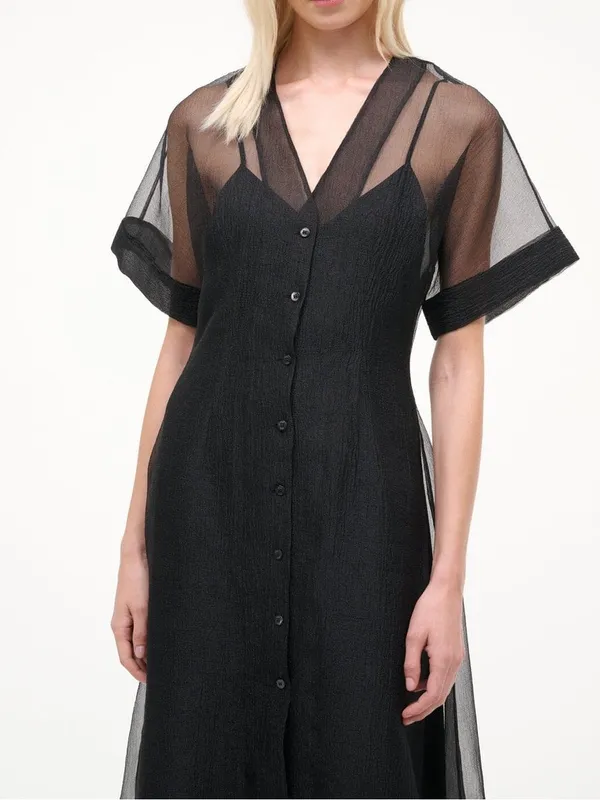 Staud Elle Dress in Black XS - Image 3