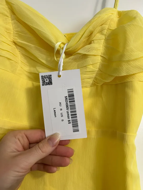 New Showpo Johanna Midi Dress Straight Neck Tiered Dress Size Small MSRP $99 - Image 9