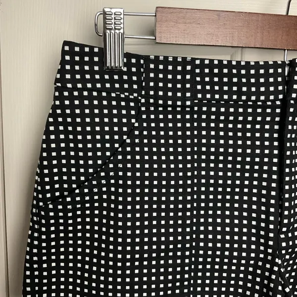 Kate Spade‎ Saturday Gingham Trouser Shorts Size 0 Black White Check - Image 5
