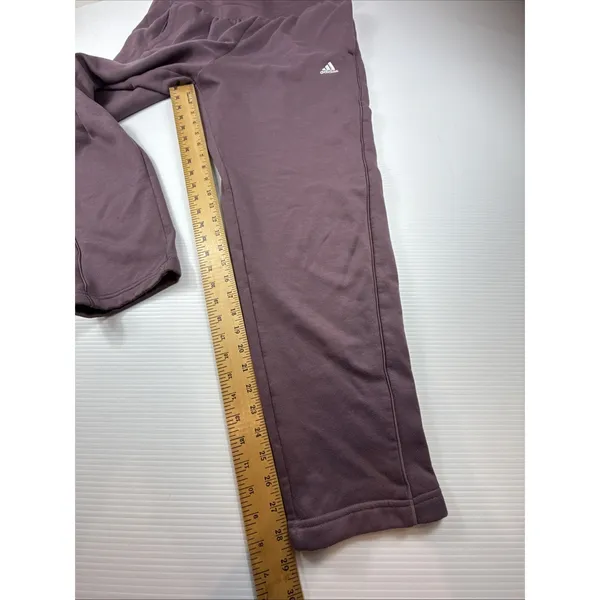 adidas Women's Relaxed Fit Drawstring Fleece Sweat Pants Size L - Image 2