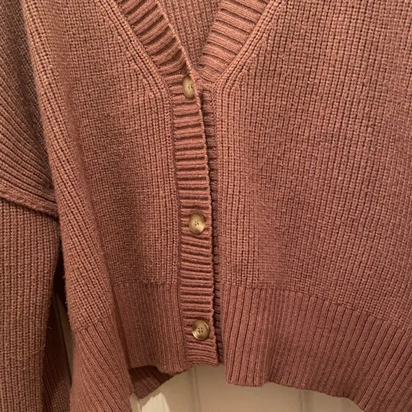 Cozy Brown Women's Cardigan Size L - Image 3