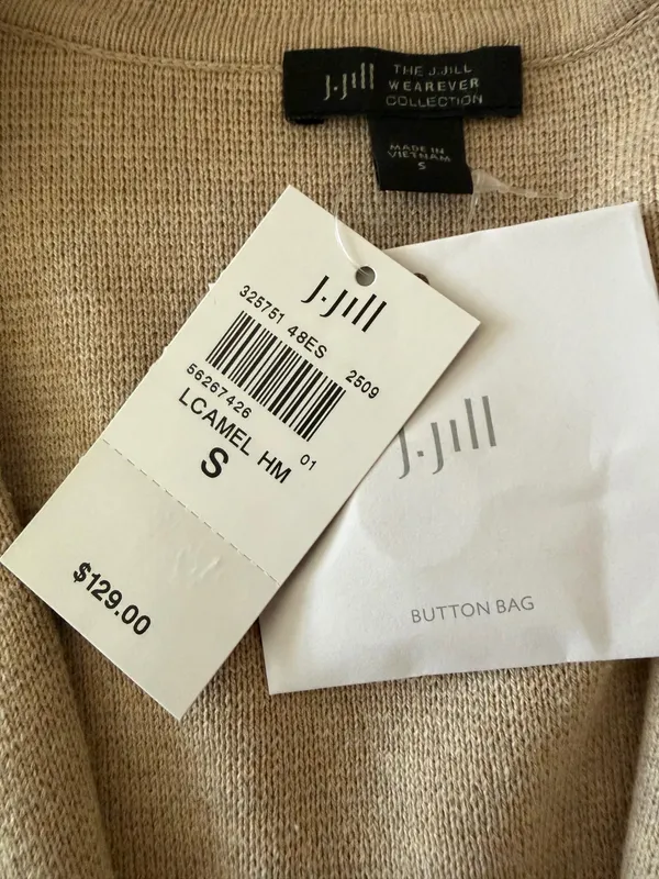NWT $ 129 j.jill Woman’s Wearever Double-Knit Sweater-Jacket, Sz S - Image 9