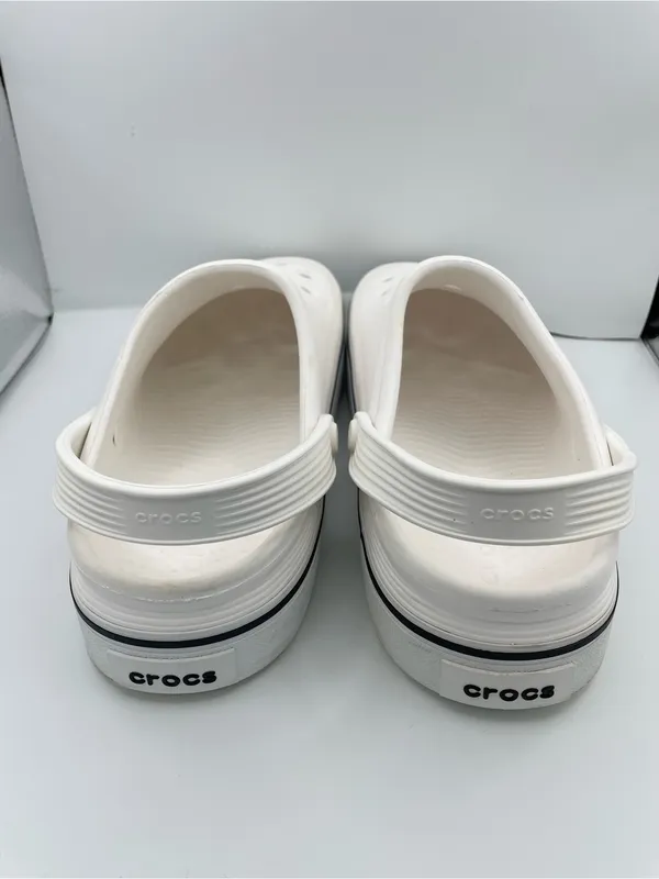 Crocs unisex off court platform white clogs sandals W12/M10 - Image 5