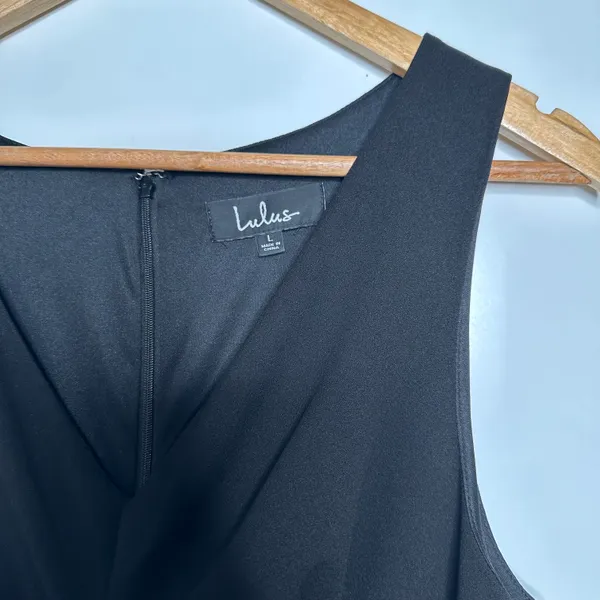 Lulus Black Noreen Sleeveless High-Low Maxi Dress Size Large - Image 8