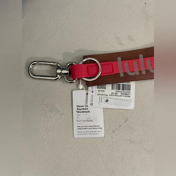 Lululemon NWT Never Lost Keychain Brown and Pink SOLD OUT COLOR - Image 4