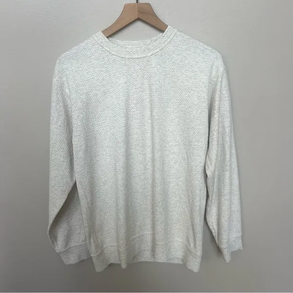 Lululemon Athletica All Yours Crew Bubble Dot Heather Core Grey Cream Size 6 - Image 6