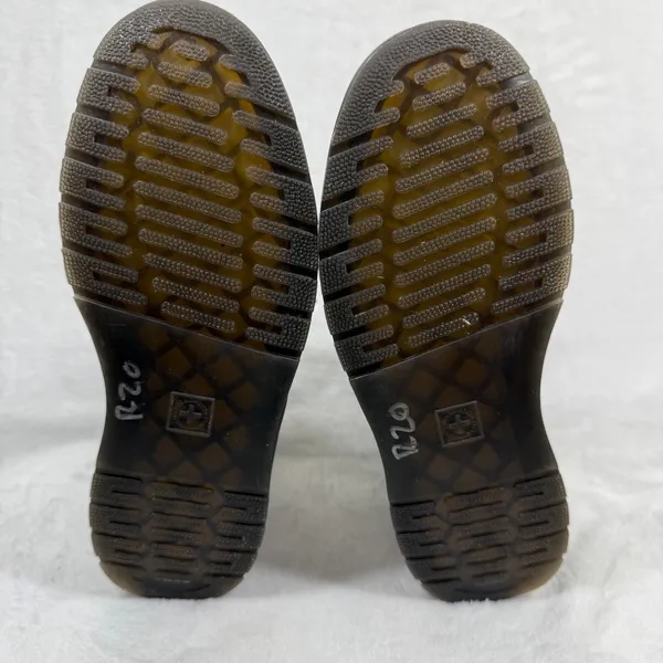 Dr. Martens Zavala Black Leather Combat Boots Womens‎ Size 5 USL AW004 Round Toe - Image 10