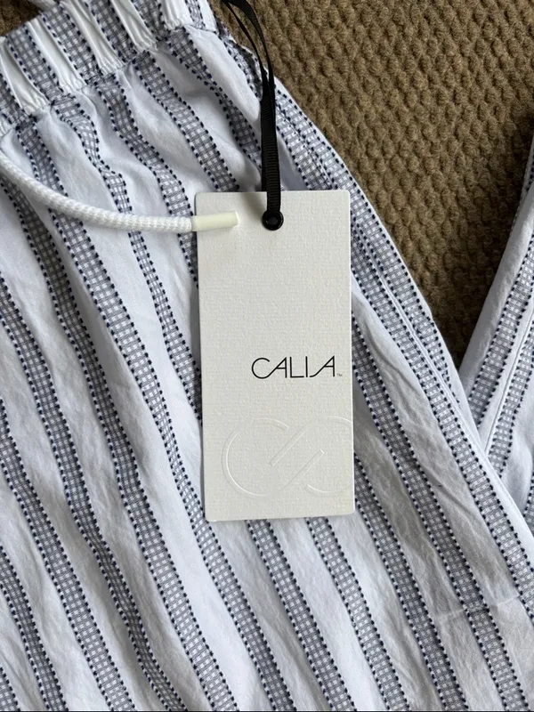 NWT CALIA Wide Leg Lounge / Beach / Swim Cover-Up Pants Striped Size Small - Image 7