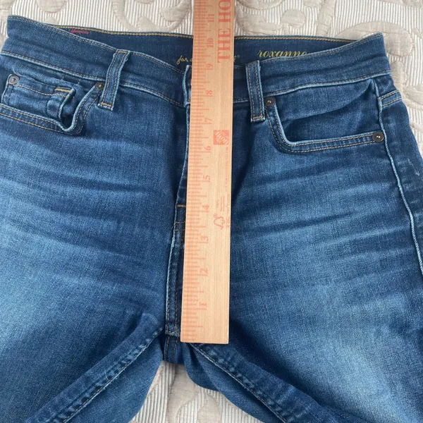 7‎ For All Mankind Roxanne Ankle Jeans Dark Wash Slim Mid Rise Size 26 AU8204005 - Image 6