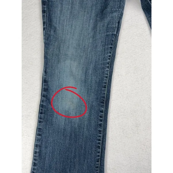 Levi's 515 Bootcut Jeans Women's 12M (32x30) Dark Wash Flap Pockets Western Y2K - Image 10