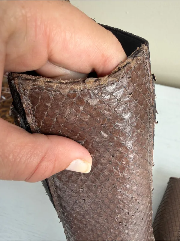 Firenze New Size 6 M 36 Brown Reptile Textured Leather Pointy Toe Boots Booties - Image 14