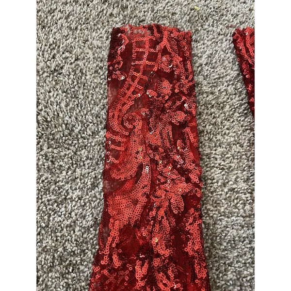Sequined Red Sleeve Costume Concert Taylor Swift Feather Sequin‎ Costume Sexy - Image 4
