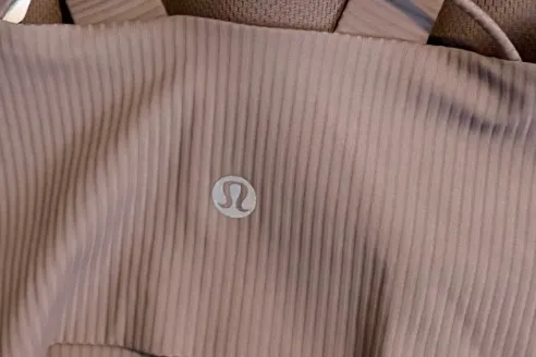 Lululemon Like A Cloud Longline Bra *Ribbed D/DD Ashen Rose Size 6 NWT - Image 9