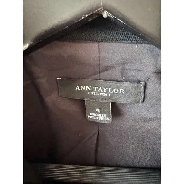 Ann‎ Taylor Moto Jacket Women Black Size 4 (T2) - Image 6