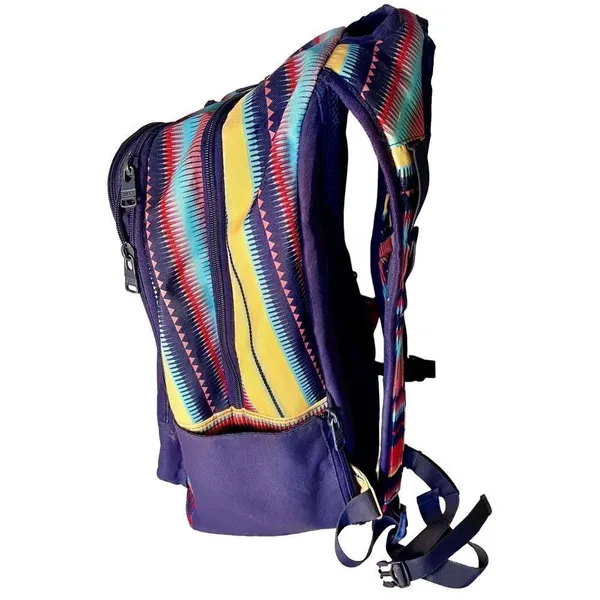 Roxy Bohemian Aztec Print Colorful Multi-Pocket Laptop Compartment Back - Image 3