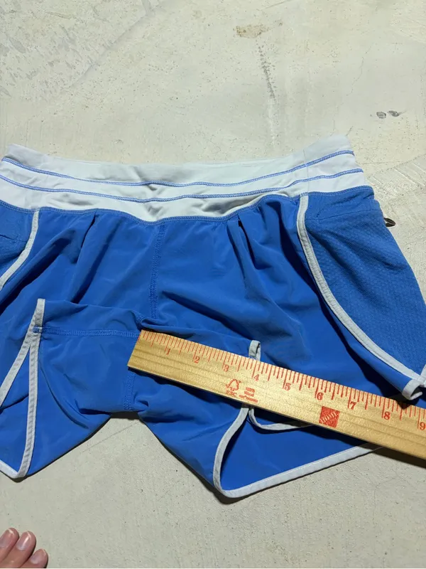 Lululemon Active Running Shorts Blue 6 - Image 5