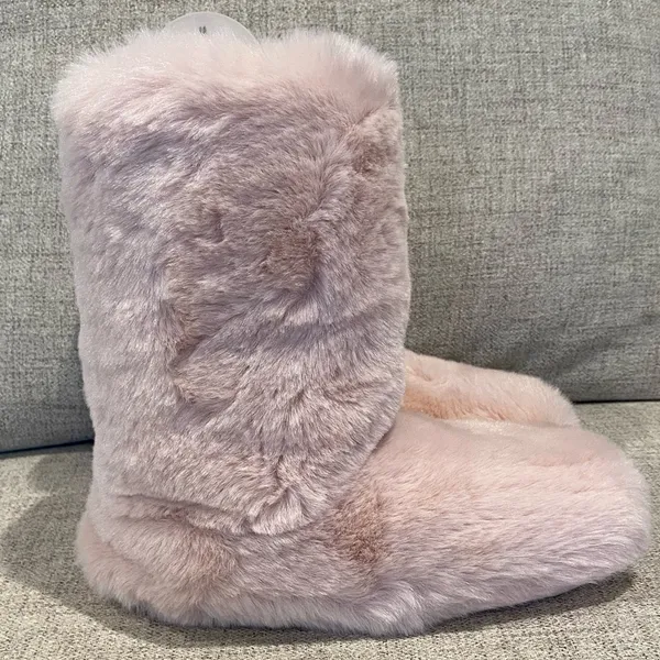 Women’s LC Allover Faux Fur Tall Boots Slippers - Image 4
