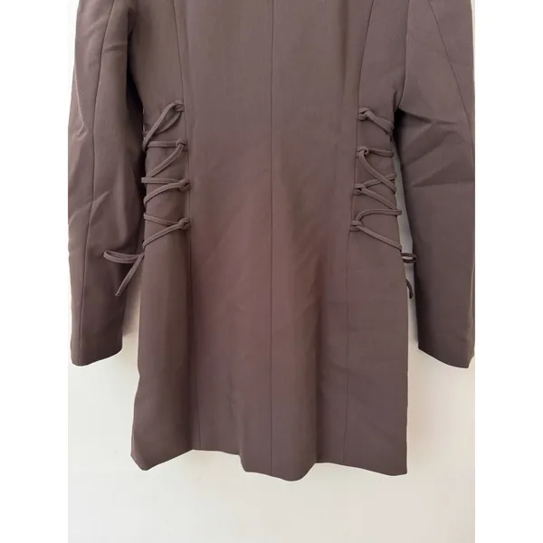 NWT Open Edit Corset Blazer Mini Dress Women’s Size Small Brown - Image 6