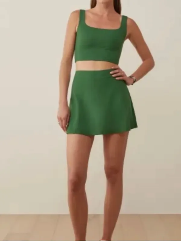 REFORMATION  Tiffany Ecostretch Active Skort Green - Image 4