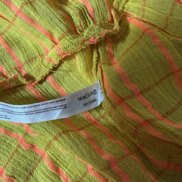 Free People Boho Sun Valley Midi Summer Dress Gauze Plaid Tiered OB1722085 XS‎ - Image 4