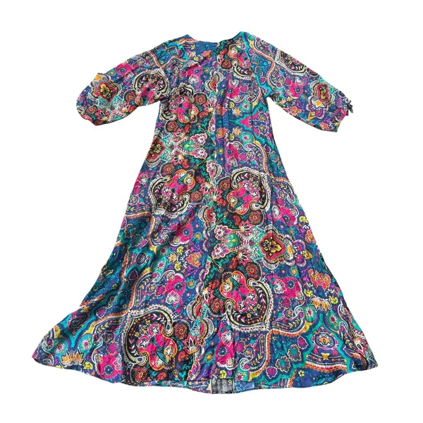 Johnny Was Multicolor Paisley Maxi Dress - Image 4