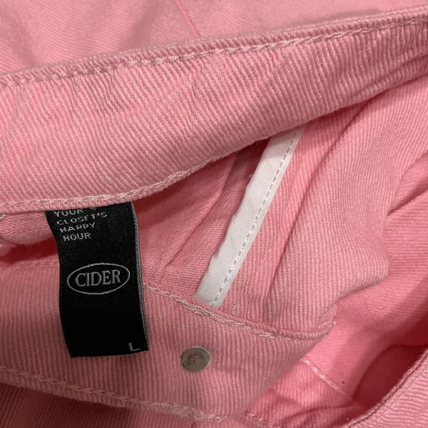 CIDER Womens Pink Pleated Mini Skirt Size L Y2K Tennis Skater Skirt NWT - Image 3