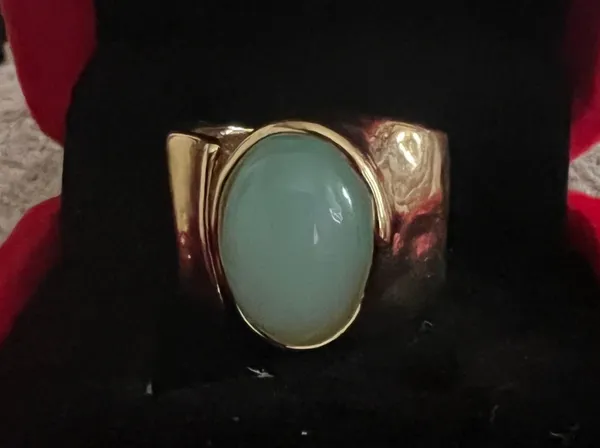 Chunky Gold Statement Ring for Women Gold Crystal Knuckle Ring Size 6 - Image 3