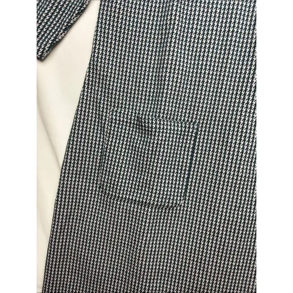 Boden size 16 boat neck Classic green white teal Houndstooth Shift Dress - Image 5