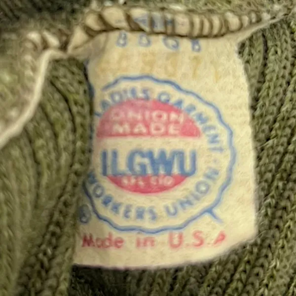 VINTAGE 50's | M | Cardigan Sweater Knit Ladies Worker Union 50's Butte 1950's - Image 6