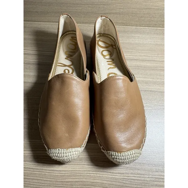 Sam Edelman Women's Kesia Light Brown Genuine Leather Espadrille Flats Size 7.5 - Image 2