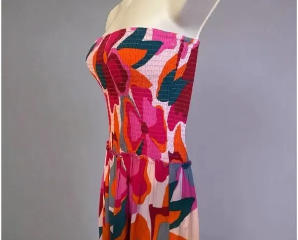 Abel the Label Anthropologie Floral Dress Maxi Strapless - Image 2