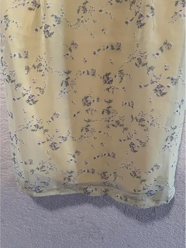 Princess Polly‎ Yellow Floral Spaghetti Strap Mini Dress Size 6 - Image 9