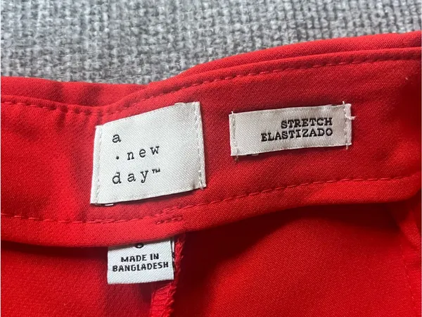 a new day Bright Red- orange High-Waist Dress Shorts - Image 2