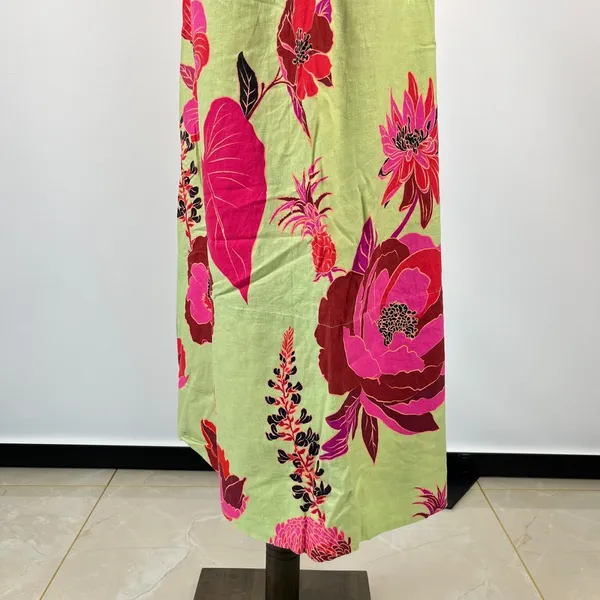 NWOT Farm Rio Fresh Garden One-Shoulder Linen Blend Midi Dress Size XS - Image 8