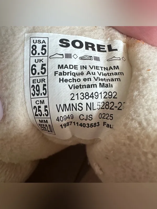 Sorel Whitney Boots Winter Cream Women’s 8.5 Waterproof Snow Gorpcore Outdoor - Image 8