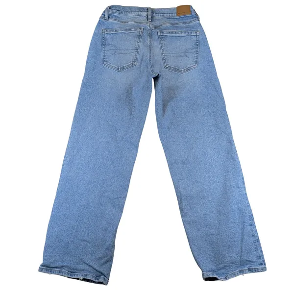 American Eagle Strigid Stovepipe High Rise Straight Leg Jeans Light Wash Women 4 - Image 2