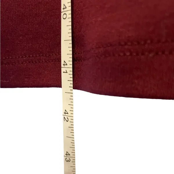 LAUREN RALPH LAUREN Burgundy Red Boat Neck Long Sleeve Cotton Knit Dress - Sz XL - Image 16