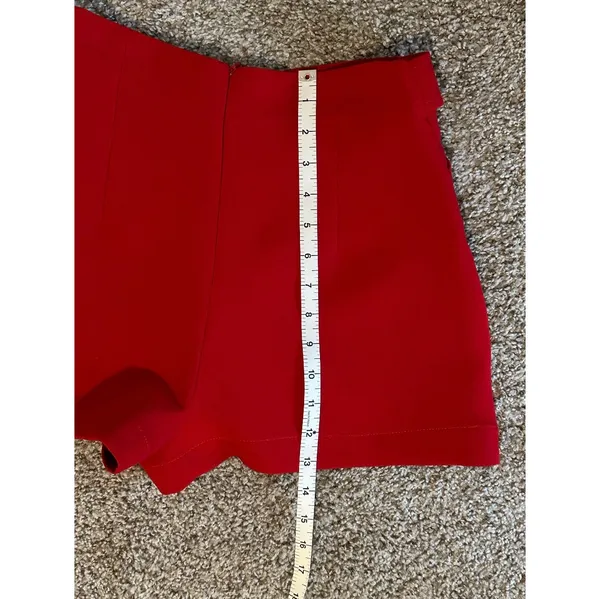 Zara Crisscross Button Mini Skort - Red - Image 8