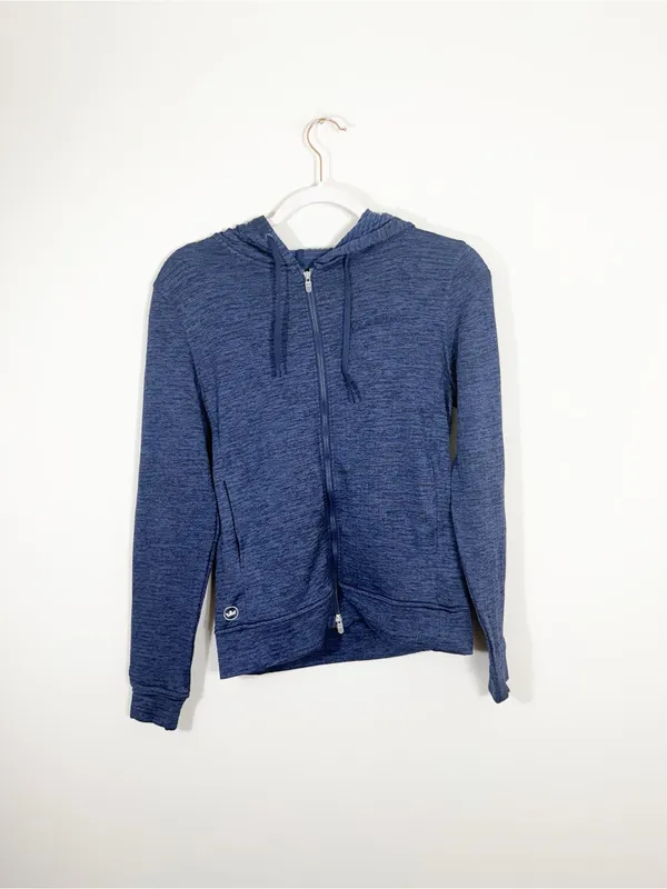 NWT Peter Millar Peter Millar Women's Navy Maven Full-Zip Hoodie Blue - Image 3