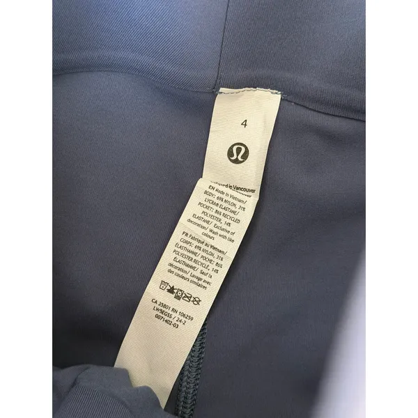 NEW Lululemon Smooth Fit Pull-On High Rise Athleisure Workwear Trouser Blue Sz 4 - Image 11