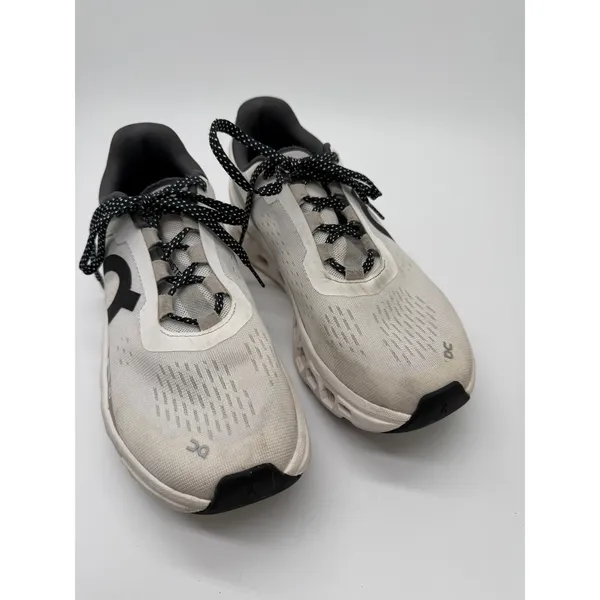 On Cloudmonster Running Shoes Women Size 7.5 White Grey CloudTec Sneakers - Image 7