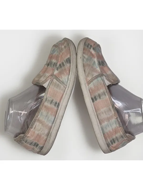Roxy Size 8 Shoes Women Tie-Dye Multicolor Low Canvas Sneakers Slip-On Boho - Image 3