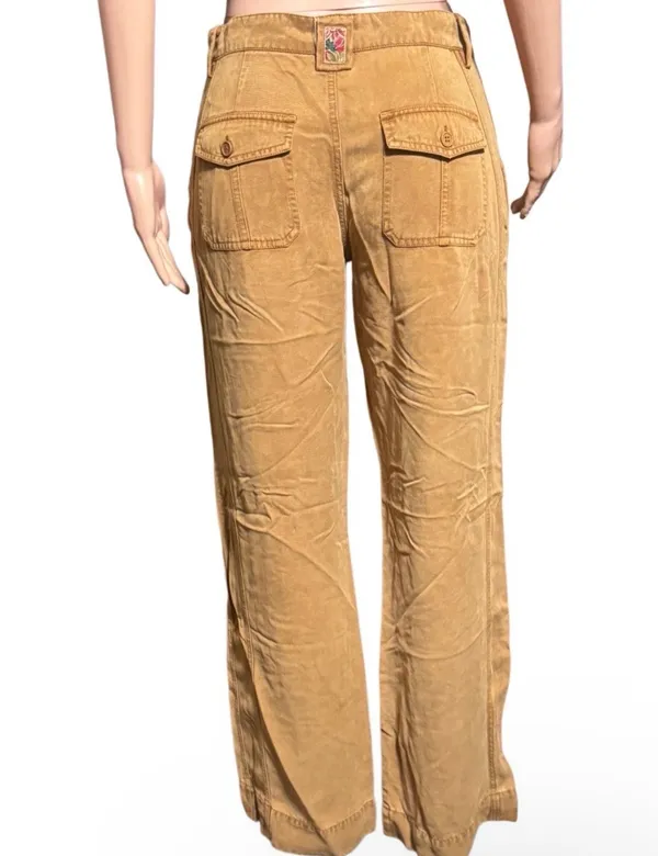 Pulp women's mid-rise butter scotch side panel Tencel bootcut pants 8/M - Image 3