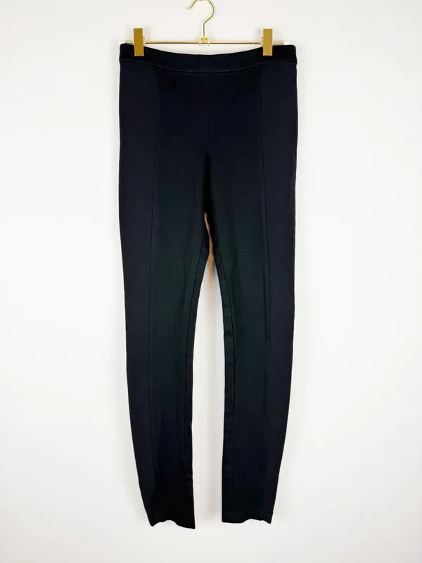 Alice + Olivia Employed Black Seam Front Stretch Leggings Pants Size 0 - Image 3