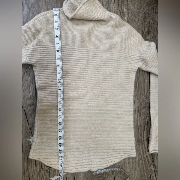 360‎ Cashmere Audra Graduating Stripe Texture Funnel Neck Sweater size xs - Image 6