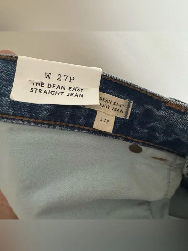 NWT Madewell The Dean Easy Straight Jean Petite Monessen Wash Rigid Size 27 P - Image 14