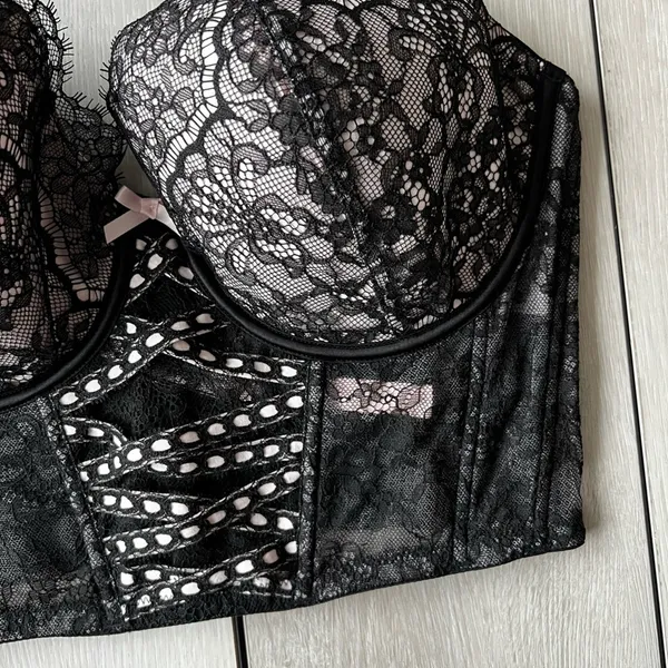 Victoria’s Secret Dream Angels Lace Longline Corset Bra NWT M-DD - Image 2